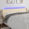 vidaXL Čelo postele s LED kr&eacute;mov&eacute; 163x16x78/88 cm l&aacute;tka