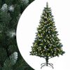 vidaXL Umel&yacute; vianočn&yacute; stromček 120 cm 150 LED Tepl&aacute; biela PVC a kov