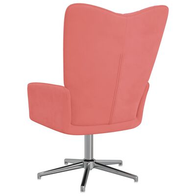 vidaXL Relaxačné kreslo, ružové, zamatové