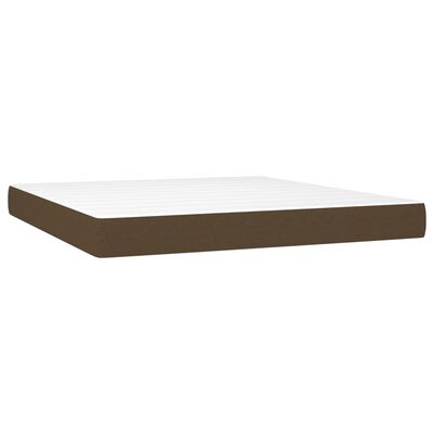 vidaXL Boxspring posteľ s matracom tmavohnedá 180x200 cm látka