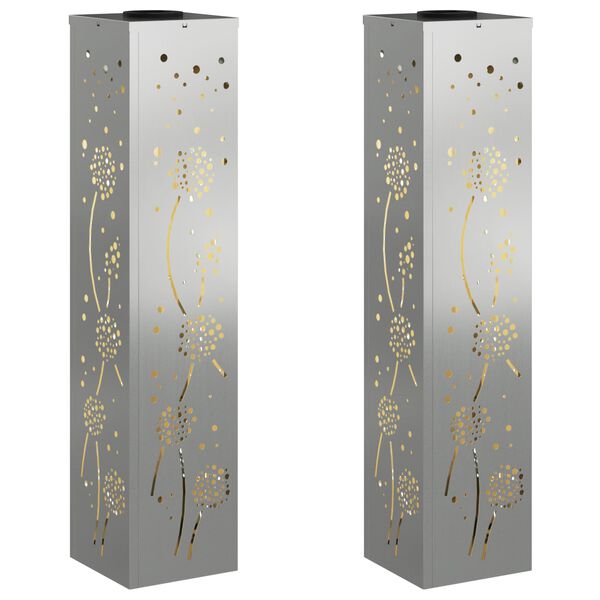 vidaXL Sol&aacute;rne LED svetlo na chodn&iacute;k 2 pcs Hrdzav&yacute; Zinkovan&yacute;