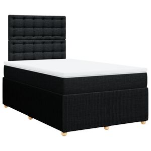 vidaXL Boxspring posteľ s matracom čierna 120x190 cm l&aacute;tka