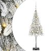 vidaXL Vianočn&yacute; stromček s 150 LED-i Biela 120 cm PE a oceľ