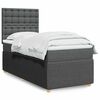 vidaXL Boxspring posteľ s matracom tmavosiv&aacute; 90x200 cm l&aacute;tka