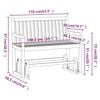 vidaXL Hojdacia záhradná lavička 110 cm akáciový masív