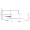 vidaXL Kovov&yacute; posteľn&yacute; r&aacute;m bez matraca dymov&yacute; dub 200x200 cm
