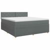 vidaXL Posteľ boxspring s matracom Tmavosiv&aacute; 140 x 190 cm L&aacute;tka
