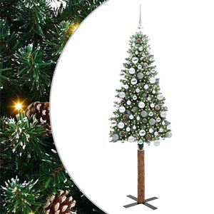 vidaXL &Uacute;zky vianočn&yacute; stromček s 300 LED-i so stojanom Zelen&aacute; 180 cm