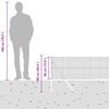 vidaXL Stĺp na plot. Siv&aacute; 100 x 0,4 m (19 x 19 mm mriežka) Ocel a PVC