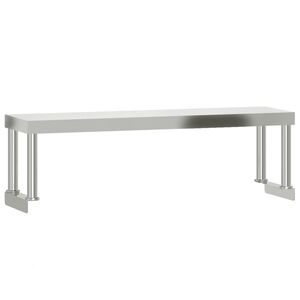 vidaXL Polica na pracovn&yacute; st&ocirc;l 110x30x35 cm nehrdzavej&uacute;ca oceľ