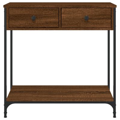 vidaXL Konzolový stolík hnedý dub 75 x 34,5 x 75 cm kompozitné drevo