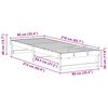 vidaXL Rám postele Biela 90 x 210 cm Masívne borovicové drevo