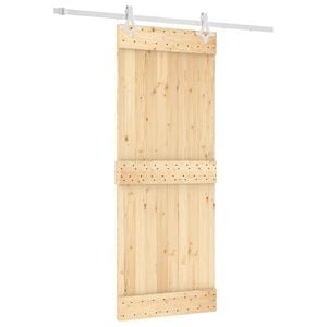 vidaXL Posuvn&eacute; dvere 80 x 210 cm Mas&iacute;vne borovicov&eacute; drevo (neupraven&eacute;)