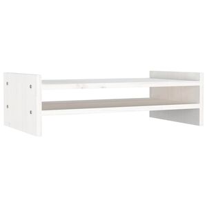 vidaXL Stojan na monitor biely 50x27x15 cm mas&iacute;vna borovica