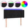 vidaXL Čelo postele s LED čierne 93x16x78/88 cm zamat