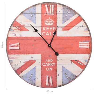 vidaXL Vintage nástenné hodiny UK 60 cm