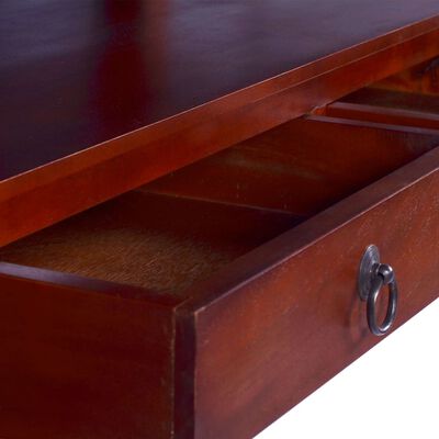 vidaXL Konferenčný stolík klasický hnedý 90x50x40 cm mahagónový masív