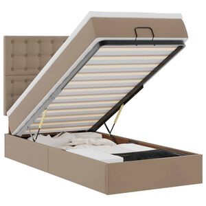 vidaXL Osmansk&yacute; posteľ s matracom, kapuč&iacute;nov&yacute; 80x200 cm, umel&aacute; koža