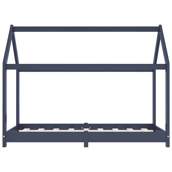 vidaXL Detsk&yacute; posteľn&yacute; r&aacute;m siv&yacute; 70x140 cm borovicov&yacute; mas&iacute;v