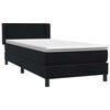 vidaXL Posteľn&yacute; r&aacute;m boxspring s matracom čierny 90x210 cm zamat