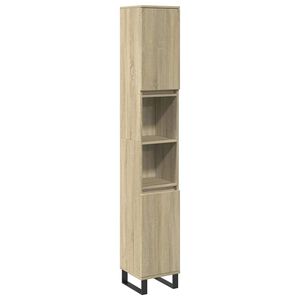 vidaXL Skrinka do k&uacute;peľne dub sonoma 30x30x190 cm spracovan&eacute; drevo