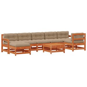 vidaXL Z&aacute;hradn&yacute; lounge set 8 pcs Voskovo hned&aacute; Borovicov&yacute; mas&iacute;v
