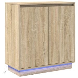 vidaXL LED komoda Dub sonoma 71 x 34,5 x 75 cm Kompozitn&eacute; drevo
