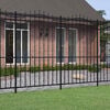 vidaXL Z&aacute;hradn&yacute; plot Woerden s vrchnou časťou v tvare o&scaron;tepu čierny 240x175 cm oceľov&yacute;