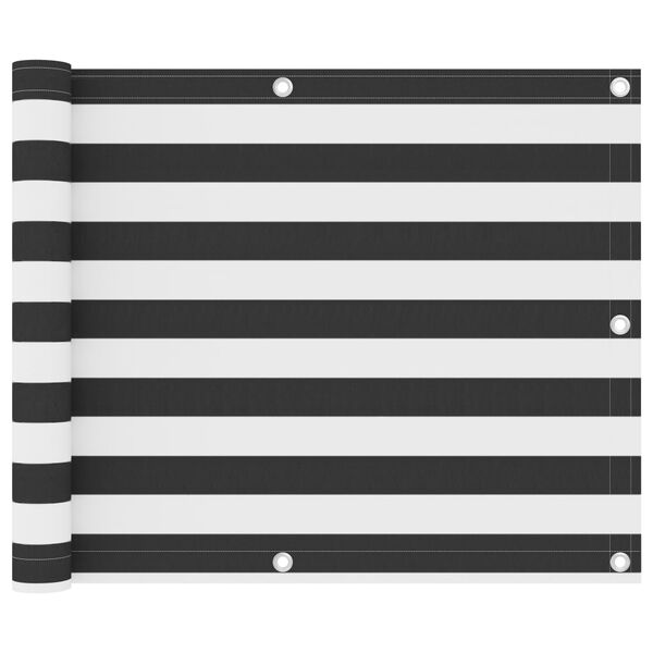 vidaXL Balk&oacute;nov&aacute; mark&iacute;za, antracit a biela 75x500 cm, oxfordsk&aacute; l&aacute;tka