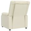 vidaXL Elektrické masážne kreslo krémové umelá koža