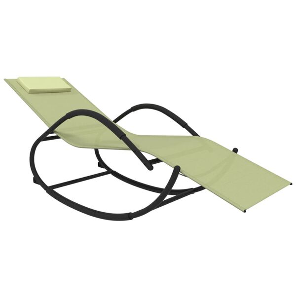 vidaXL Hojdacie z&aacute;hradn&eacute; ležadl&aacute; 2 ks kr&eacute;mov&eacute; oceľ a textil&eacute;n