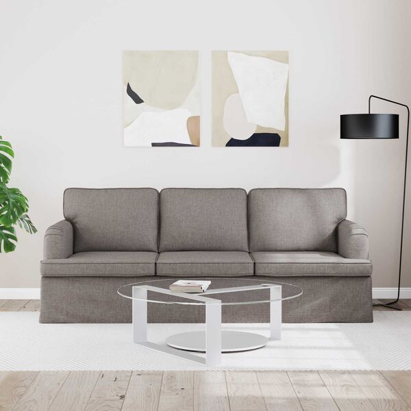 vidaXL Pohovka Sivohned&aacute; 201 x 80 x 85 cm l&aacute;tka