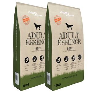 vidaXL Pr&eacute;miov&eacute; psie krmivo Adult Essence Beef (2 x 15 kg)