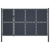 vidaXL Z&aacute;hradn&aacute; br&aacute;na z ocele 350x150 cm antracitov&aacute;