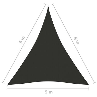 vidaXL Tieniaca plachta oxfordská látka trojuholníková 5x6x6 m