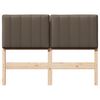 vidaXL Čal&uacute;nen&eacute; čelo postele s čelnou doskou Hned&aacute; a taupe 120 cm
