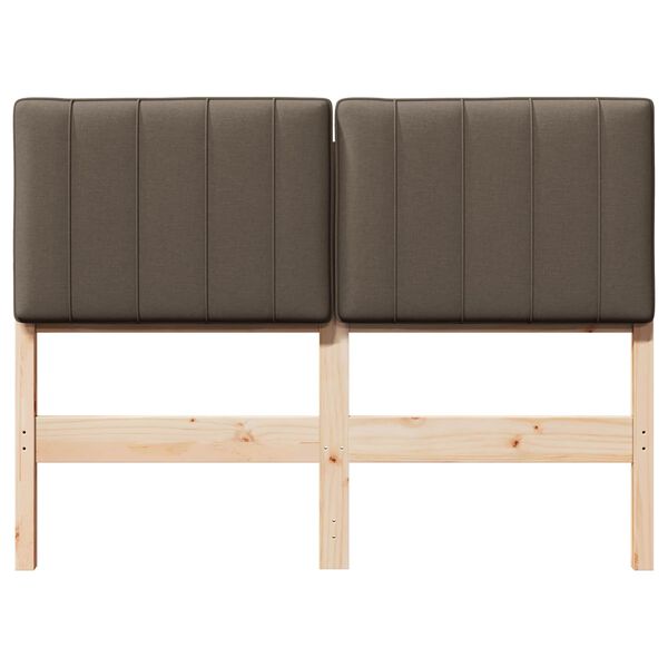vidaXL Čal&uacute;nen&eacute; čelo postele s čelnou doskou Hned&aacute; a taupe 120 cm