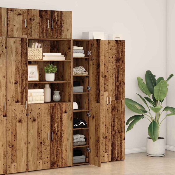 vidaXL Highboard 2 pcs Star&eacute; drevo 30 x 42,5 x 185 cm
