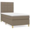 vidaXL Boxspring posteľ s matracom sivohned&yacute; 100x200 cm l&aacute;tka