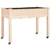 vidaXL Kvetin&aacute;č s kolieskami a vložkou 118x59x80 cm jedľov&yacute; mas&iacute;v