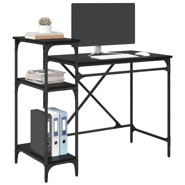 vidaXL St&ocirc;l Čierny dub 105 x 50 x 90 cm Kompozitn&eacute; drevo