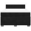 vidaXL Posteľn&yacute; r&aacute;m boxspring s matracom čierny 140x190 cm zamat