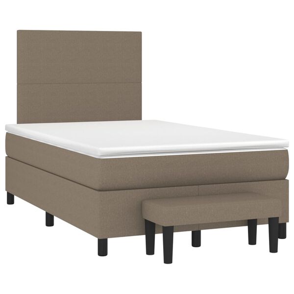 vidaXL Boxspring posteľ s matracom sivohned&aacute; 120x190 cm l&aacute;tka