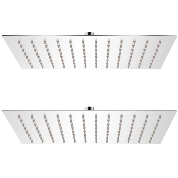 vidaXL Sprchová hlavica 2 ks nehrdzavejúca oceľ 20x30 cm