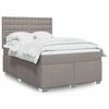 vidaXL Posteľn&yacute; r&aacute;m boxspring s matracom sivohned 160x200 cm l&aacute;tka