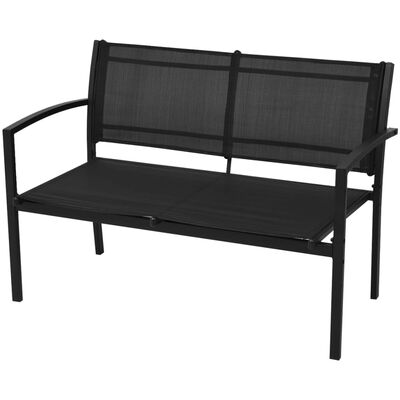 vidaXL 4-dielna záhradná sedacia súprava čierna textilénová
