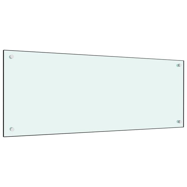 vidaXL Kuchynsk&aacute; z&aacute;stena, biela 100x40 cm, tvrden&eacute; sklo