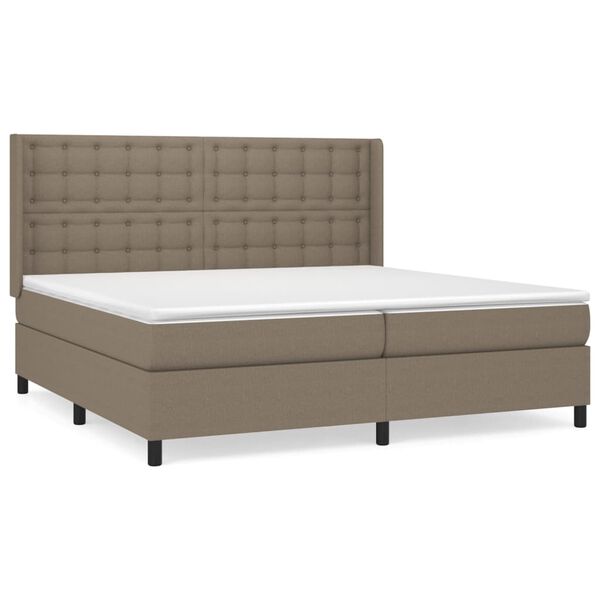 vidaXL Boxspring posteľ s matracom sivohned&yacute; 200x200 cm l&aacute;tka