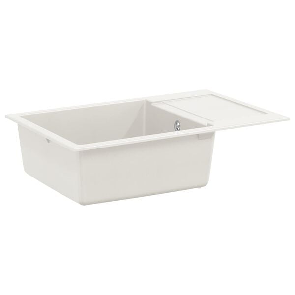 vidaXL Drez Biela 780 x 500 mm 80% Kv&aacute;rc a 20% Živica