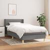 vidaXL Boxspring posteľ s matracom tmavosiv&aacute; 90x190 cm l&aacute;tka